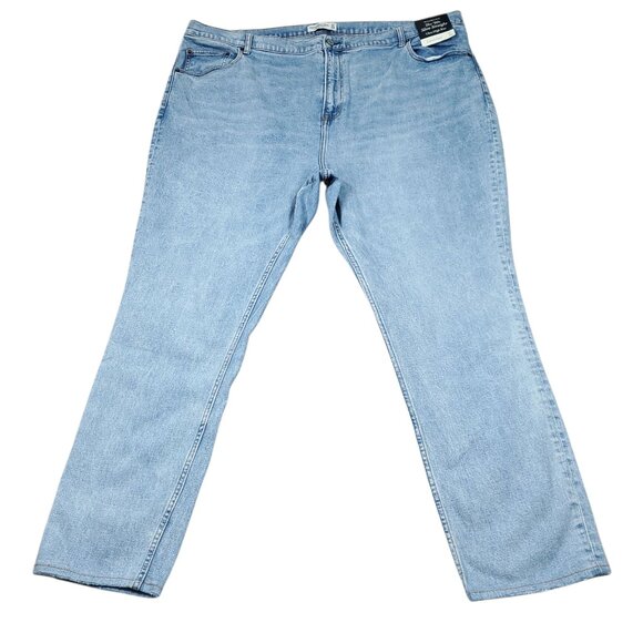 Abercrombie 90s Slim Straight Ultra High Rise Jeans Blue Curve Love Size 24 37 - Picture 1 of 8